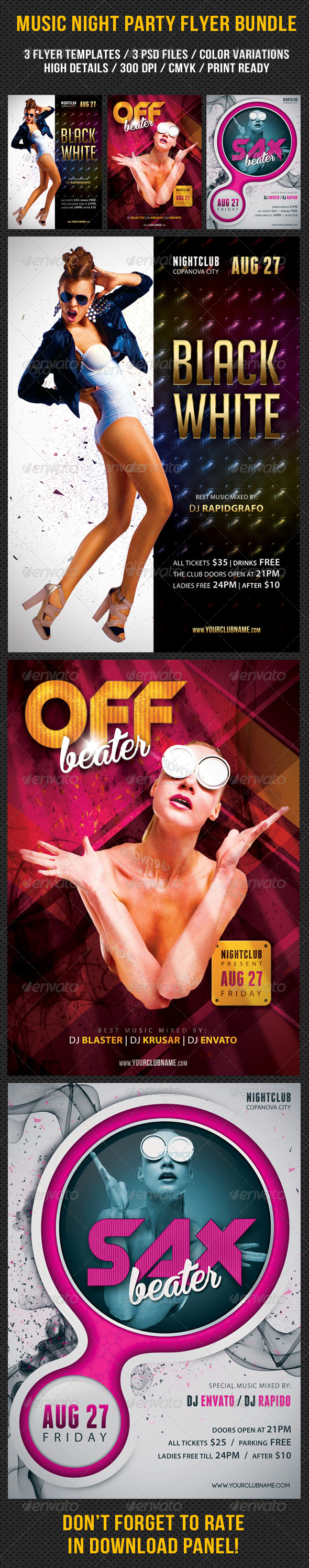 GraphicRiver Music Night Party Flyer Bundle 06 7983338 GraphicRiver Music Night Party Flyer Bundle 06 7983338