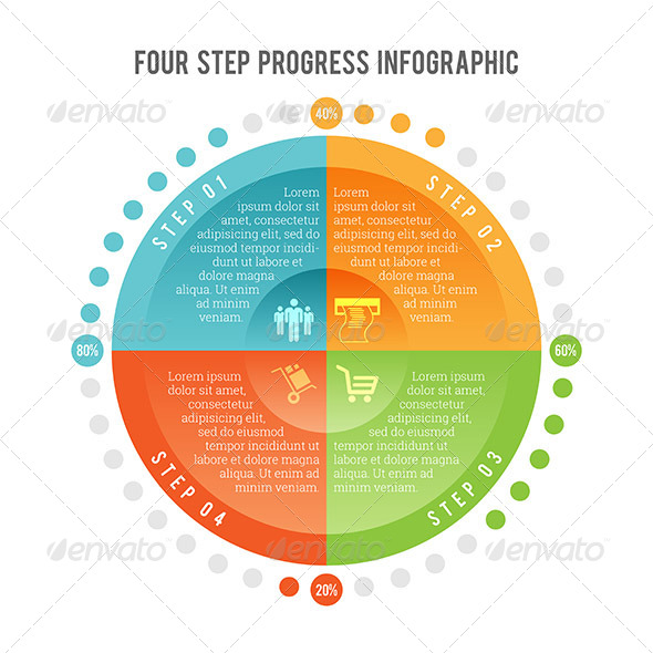 GraphicRiver Four Step Progress Infographic 7983977 GraphicRiver Four Step Progress Infographic 7983977