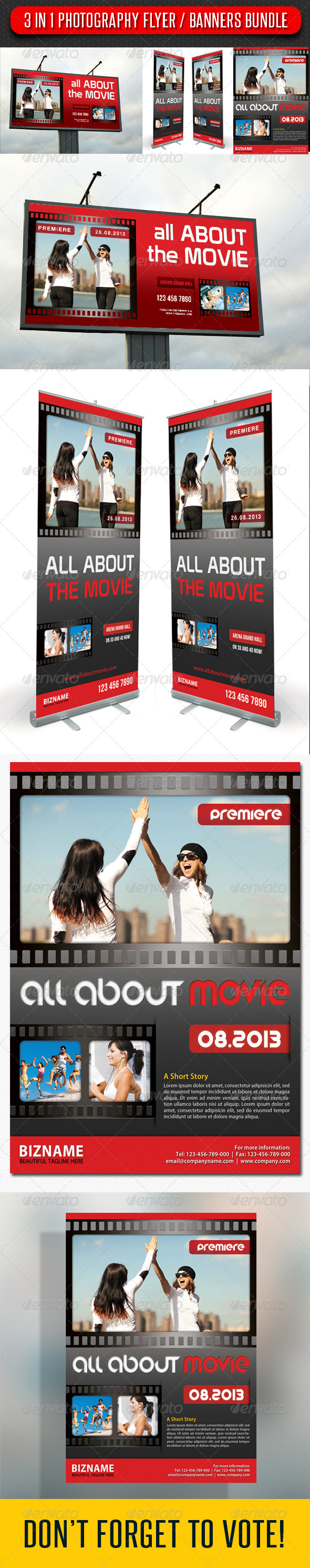3 in 1 Photography Flyer and Banners Bundle 03 3 in 1 Photography Flyer and Banners Bundle 03