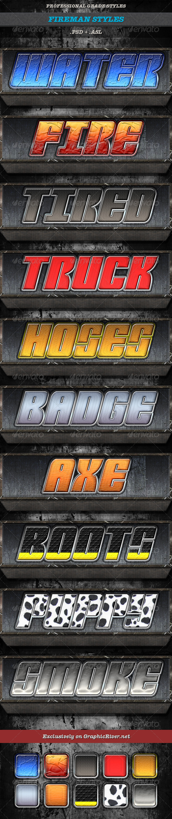 Fireman Style - Text Effects Actions