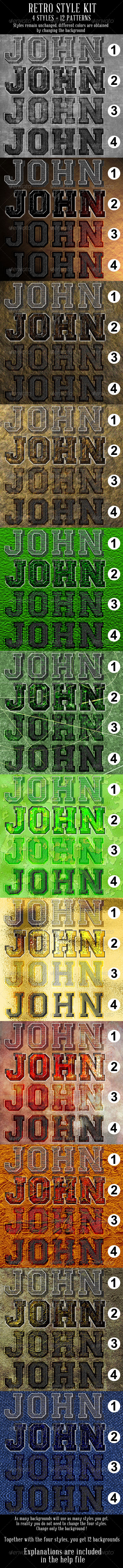 GraphicRiver Retro Style Kit 7986385 GraphicRiver Retro Style Kit 7986385
