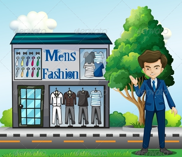 GraphicRiver Business Owner Outside a Men s fashion Shop 7987854 GraphicRiver Business Owner Outside a Men s fashion Shop 7987854