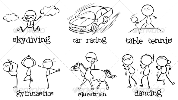 GraphicRiver Set of Indoor and Outdoor Activities 7988450 GraphicRiver Set of Indoor and Outdoor Activities 7988450