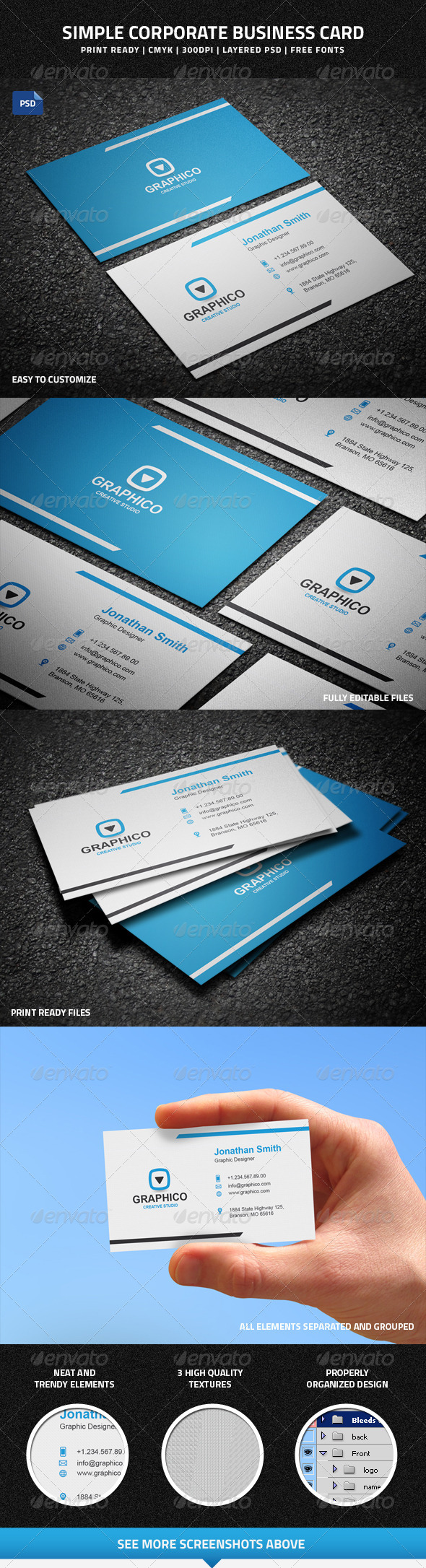 GraphicRiver Simple Corporate Business Card 7989325 GraphicRiver Simple Corporate Business Card 7989325