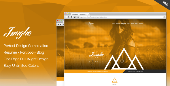 Junghe - One Page Personal Portfolio Templates