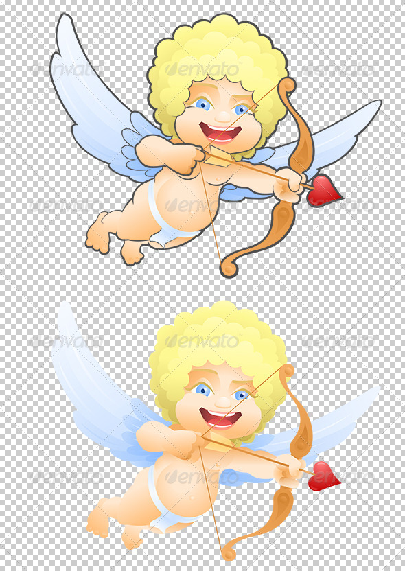Flying Cartoon Cupid Flying Cartoon Cupid