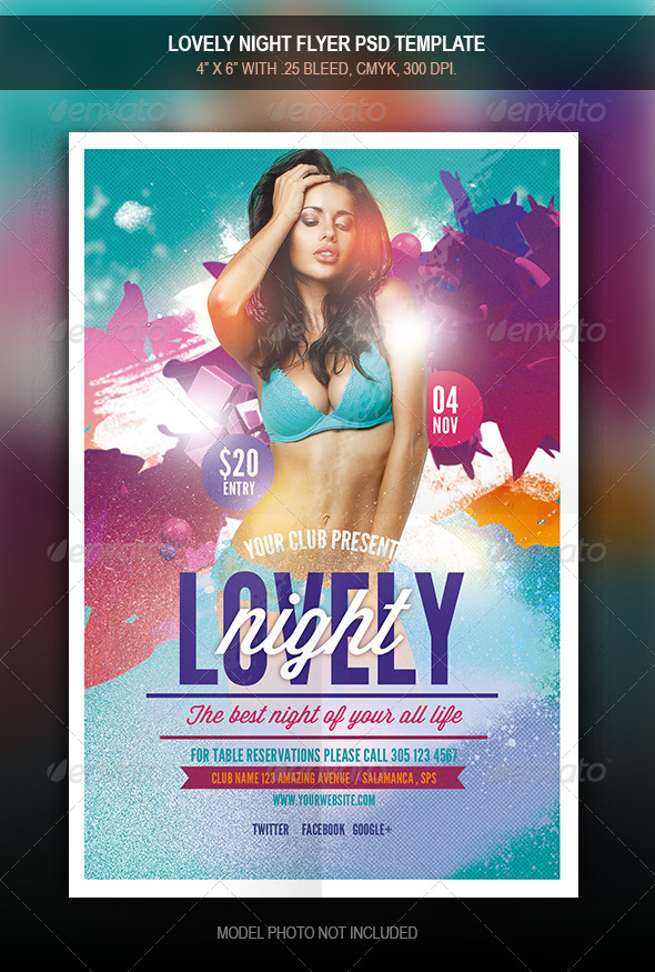 GraphicRiver Lovely Night Flyer 7993380 GraphicRiver Lovely Night Flyer 7993380