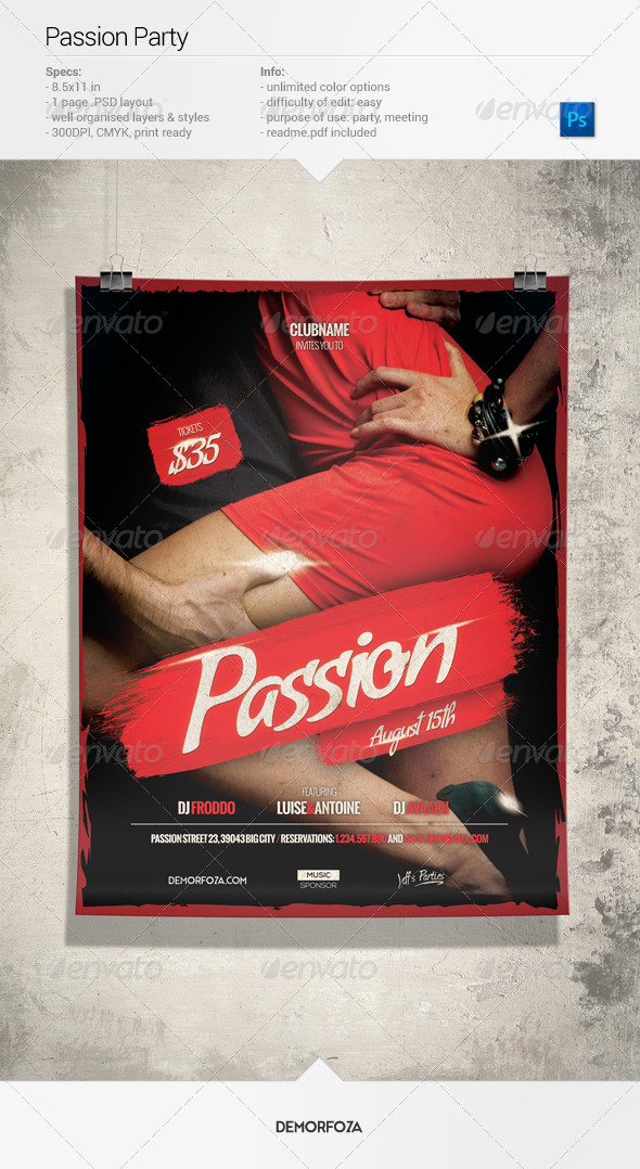 Passion Party Flyer Passion Party Flyer