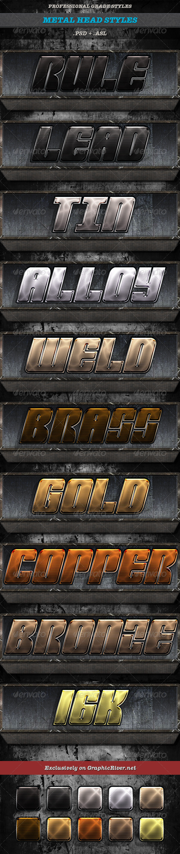 Metal Head - Styles Photoshop