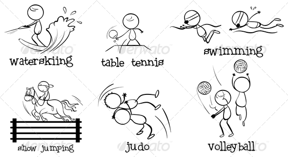 GraphicRiver Stick Figure Sports 7995299 GraphicRiver Stick Figure Sports 7995299