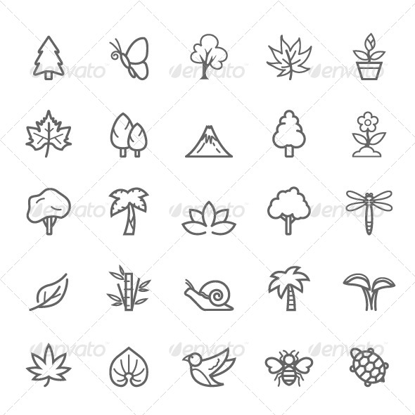 GraphicRiver 25 Outline Stroke Natural Icons 7996715 GraphicRiver 25 Outline Stroke Natural Icons 7996715