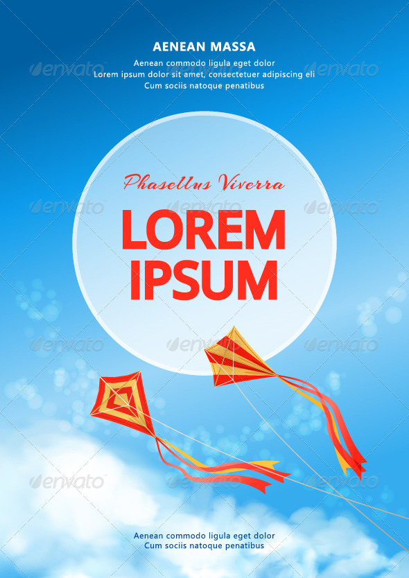 GraphicRiver Blue Sky Kite Flyer Poster Cover 7996857 GraphicRiver Blue Sky Kite Flyer Poster Cover 7996857