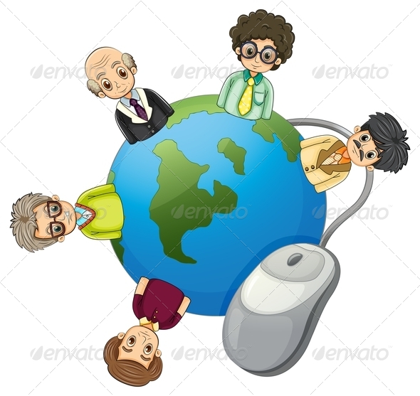 GraphicRiver Businessmen around a Globe 7998255 GraphicRiver Businessmen around a Globe 7998255
