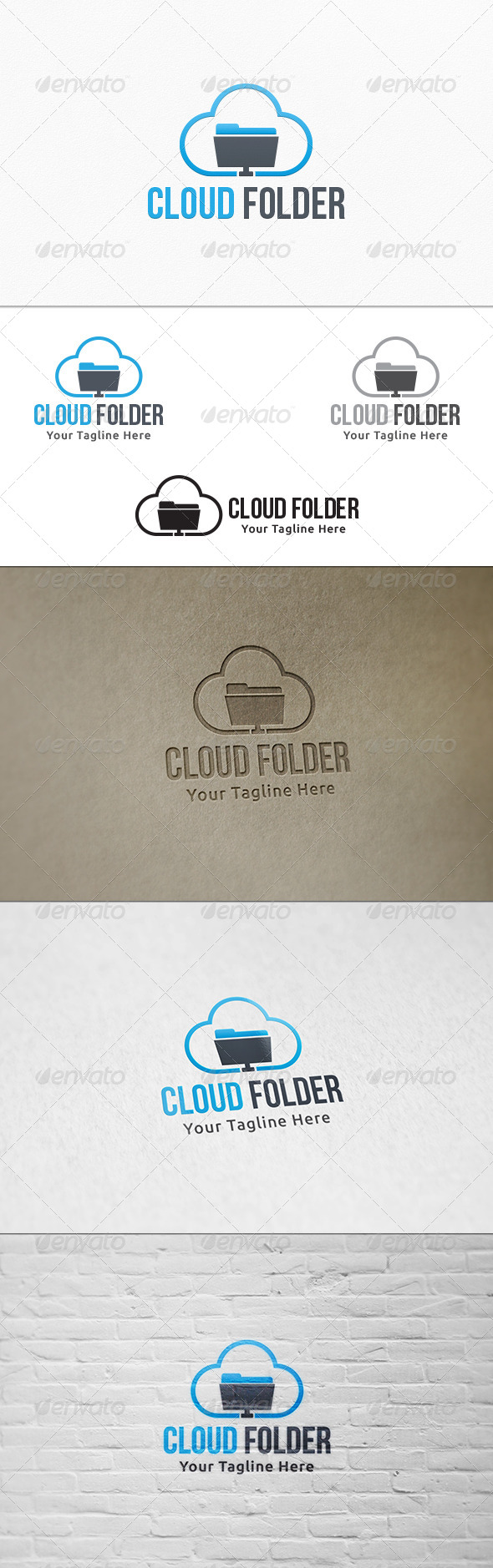 Cloud Folder Logo Template Cloud Folder Logo Template