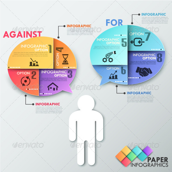 GraphicRiver Paper Infographic Template With Talking Man 7999333 GraphicRiver Paper Infographic Template With Talking Man 7999333