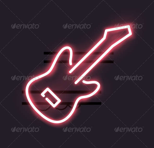 GraphicRiver Neon Guitar Sign 7999958 GraphicRiver Neon Guitar Sign 7999958