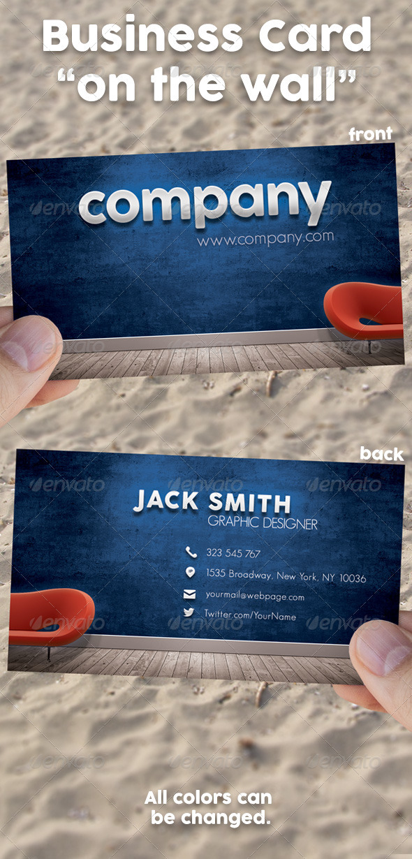 GraphicRiver Business Card On The Wall Template 8000203 GraphicRiver Business Card On The Wall Template 8000203