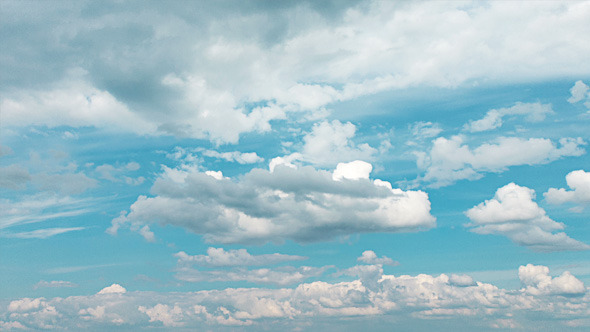 Fluffy White Clouds on Blue Sky 03 Fluffy White Clouds on Blue Sky 03