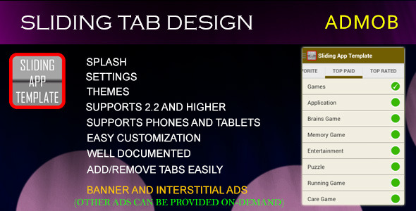 Sliding Tab Design Template