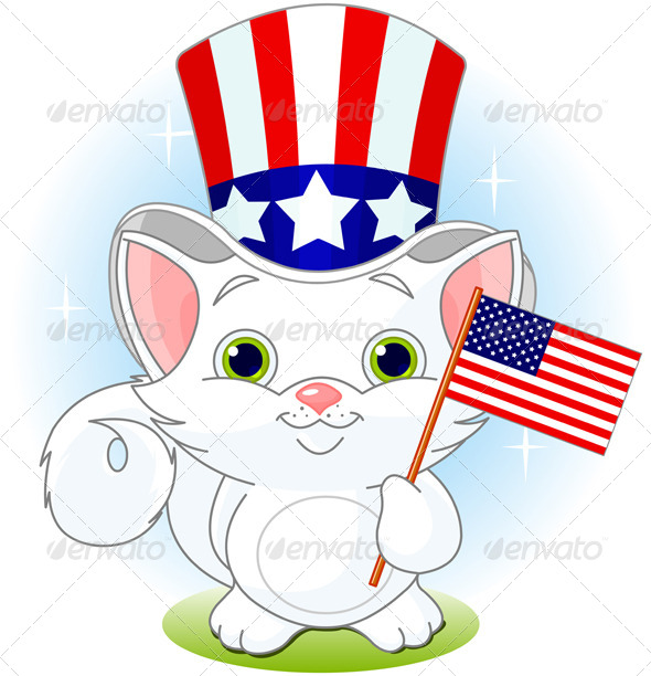 Fourth of July kitten Fourth of July kitten