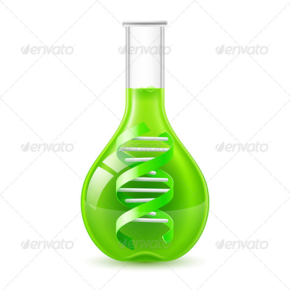GraphicRiver Flask with DNA 8001933 GraphicRiver Flask with DNA 8001933