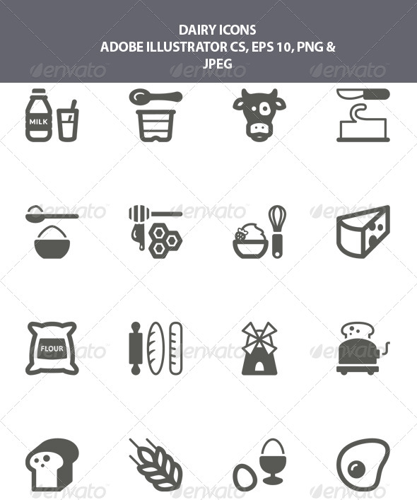 Dairy Icons Dairy Icons