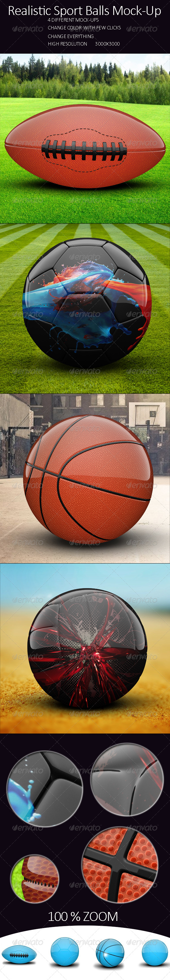 GraphicRiver Realistic Sport Balls Mock Up 8006900 GraphicRiver Realistic Sport Balls Mock Up 8006900