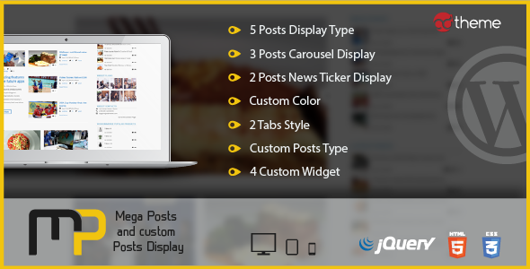CodeCanyon Mega Posts and Custom Posts Display WP Plugin 8001774 CodeCanyon Mega Posts and Custom Posts Display WP Plugin 8001774