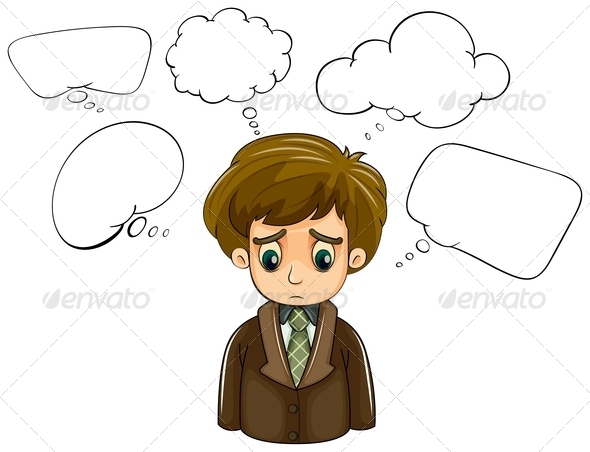 GraphicRiver Sad Man with Empty Callouts 8008260 GraphicRiver Sad Man with Empty Callouts 8008260
