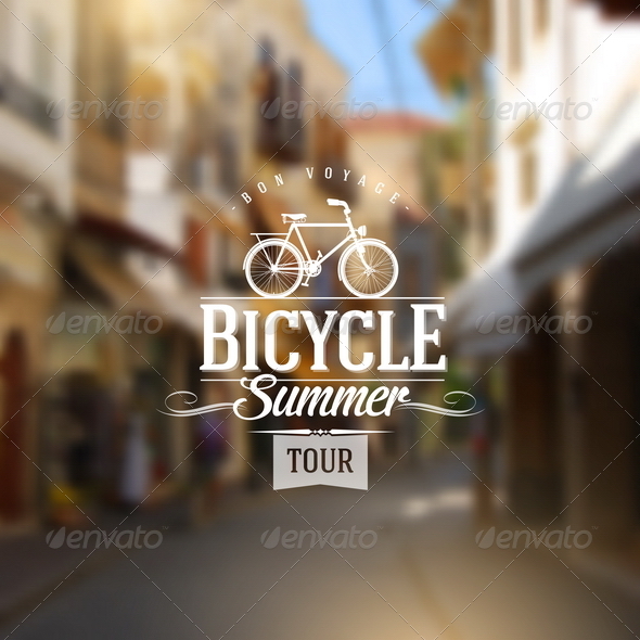 Type Vintage Design with Bicycle Type Vintage Design with Bicycle