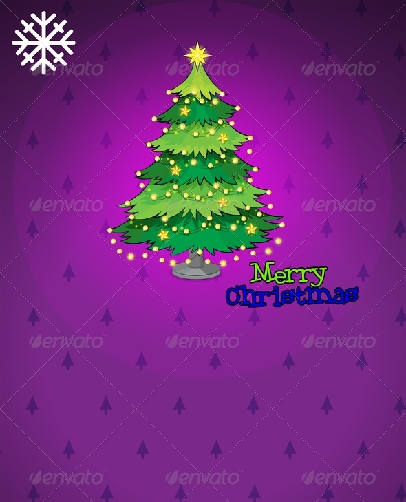 Violet Christmas Card