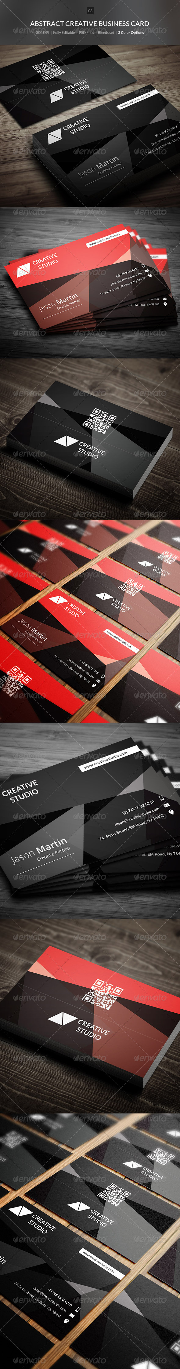 Creative Dual Color Business Card 08 Creative Dual Color Business Card 08