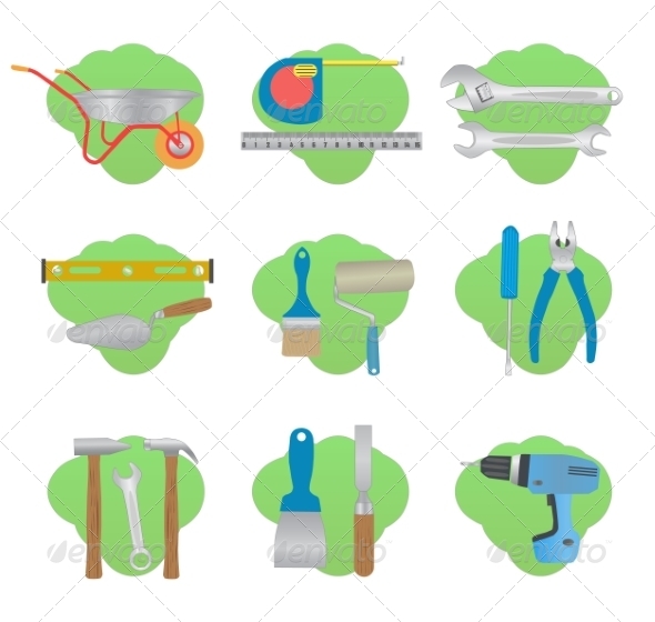 GraphicRiver Modern Hand Tools Instruments Collection 8009688 GraphicRiver Modern Hand Tools Instruments Collection 8009688