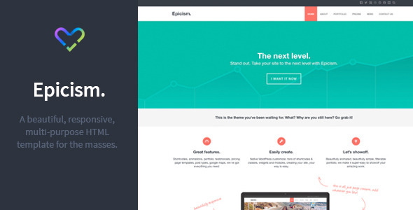 Epicism - Responsive Multi-Purpose HTML Template