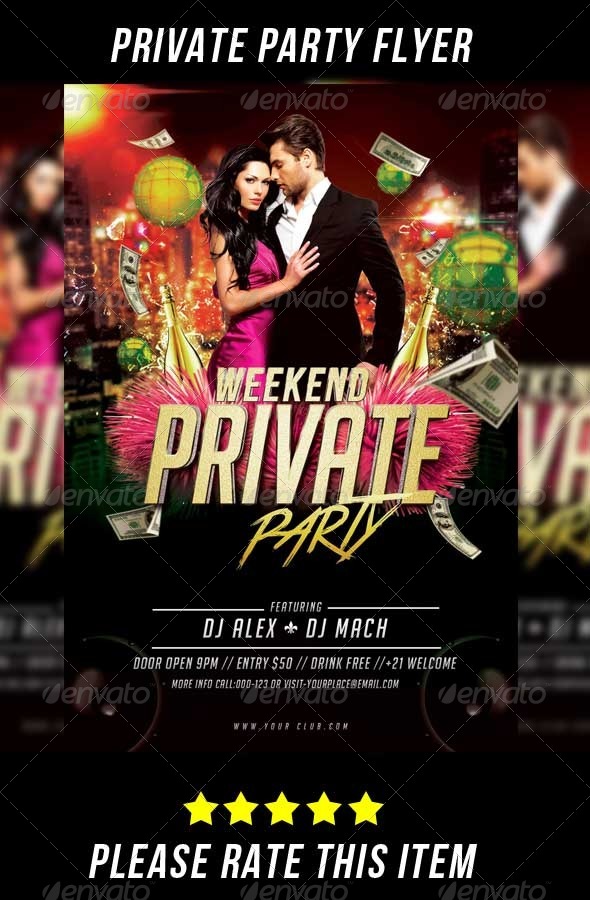 GraphicRiver Private Party Flyer 7995457 GraphicRiver Private Party Flyer 7995457