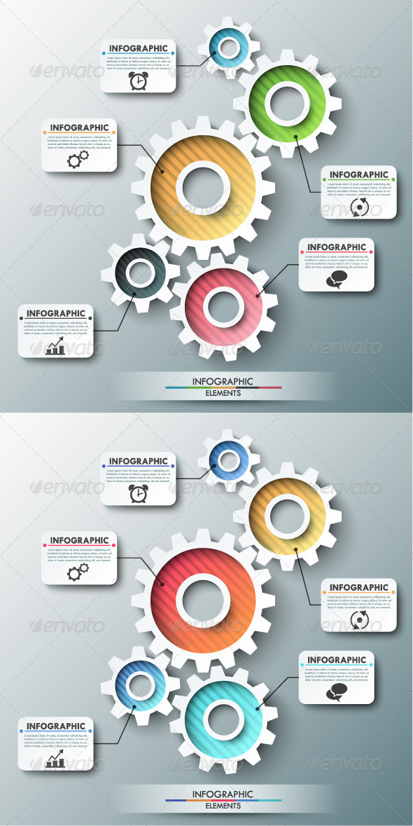 GraphicRiver Modern Infographic Template With Gear Chain 8010712 GraphicRiver Modern Infographic Template With Gear Chain 8010712