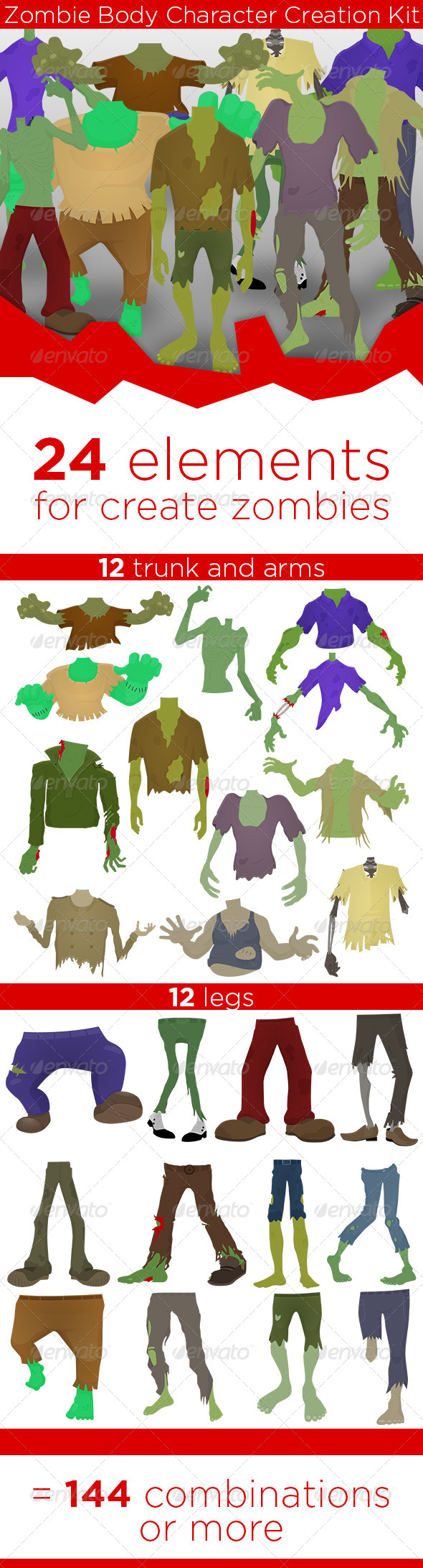 Zombie Body Character Creation Kit Zombie Body Character Creation Kit