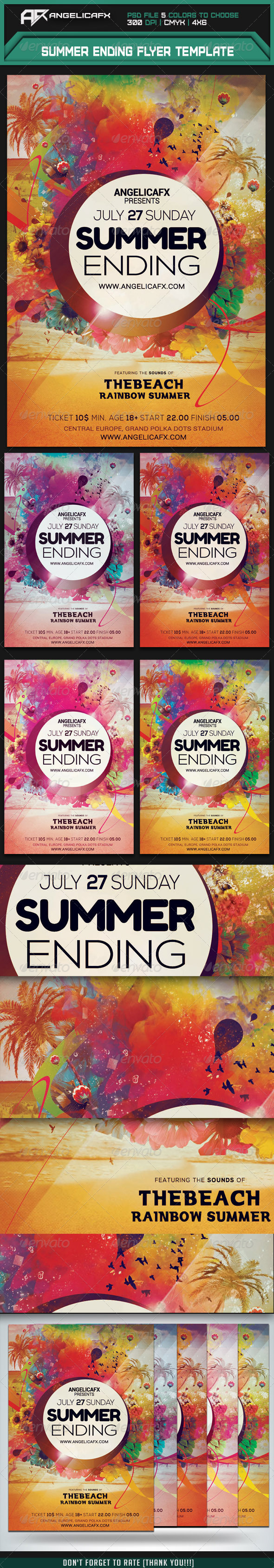 Summer Ending Flyer Template Summer Ending Flyer Template
