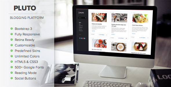 ThemeForest Pluto Clean Personal WordPress Blog Theme 7950280