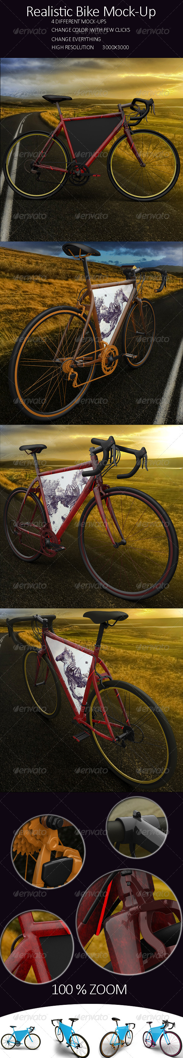 GraphicRiver Realistic Bike Mock Up 8012834 GraphicRiver Realistic Bike Mock Up 8012834