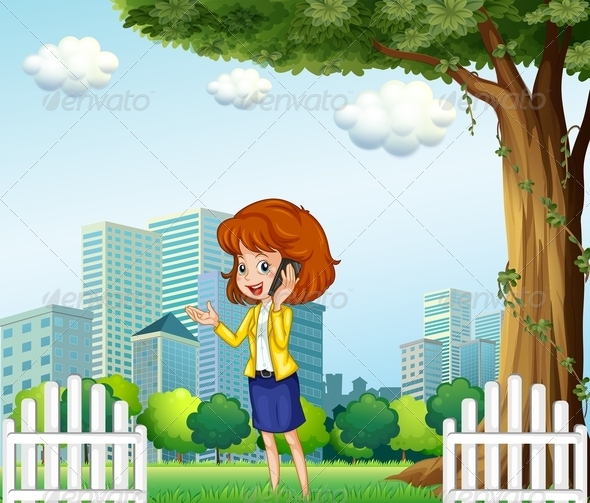 Woman Using Cell Phone Woman Using Cell Phone