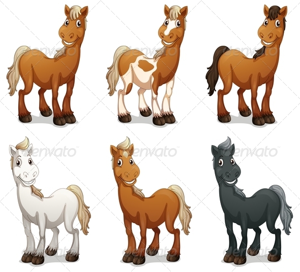 GraphicRiver Six Smiling Horses 8013590 GraphicRiver Six Smiling Horses 8013590