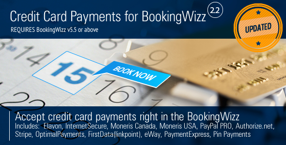 BookingWizz Credit Card Payments