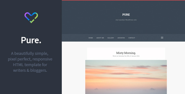 Pure - Responsive Blogging HTML Template.