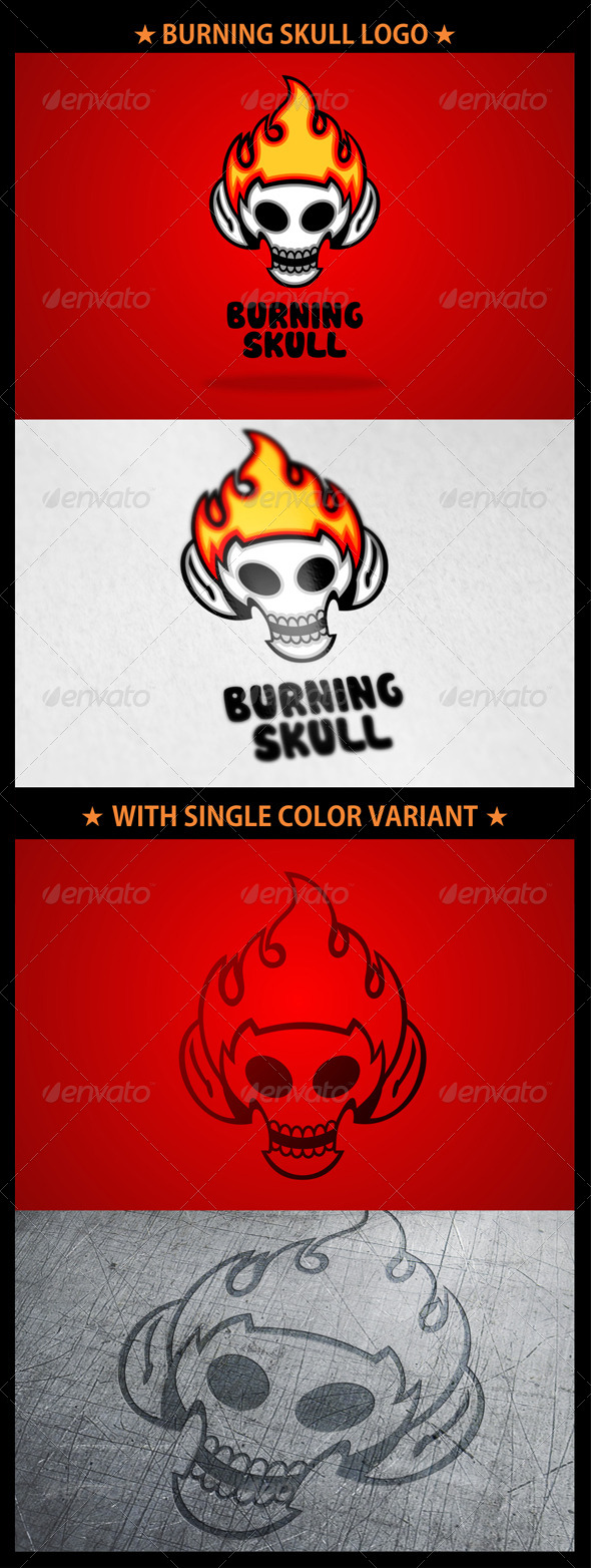 Burning Skull Logo Burning Skull Logo
