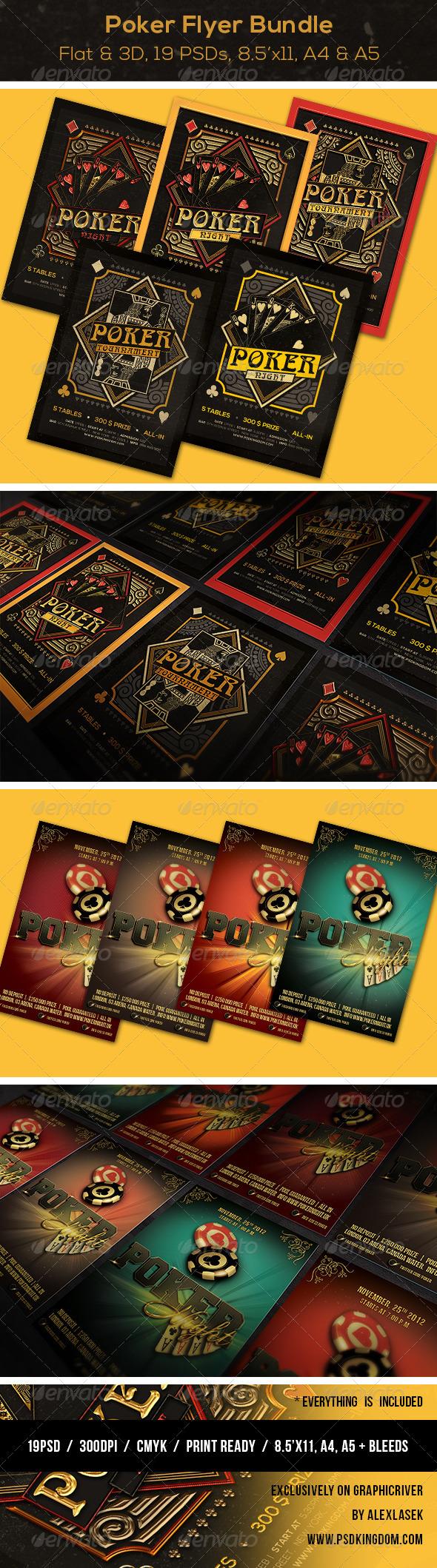 BUNDLE Poker Magazine Ad Poster or Flyer 19 PSDs BUNDLE Poker Magazine Ad Poster or Flyer 19 PSDs