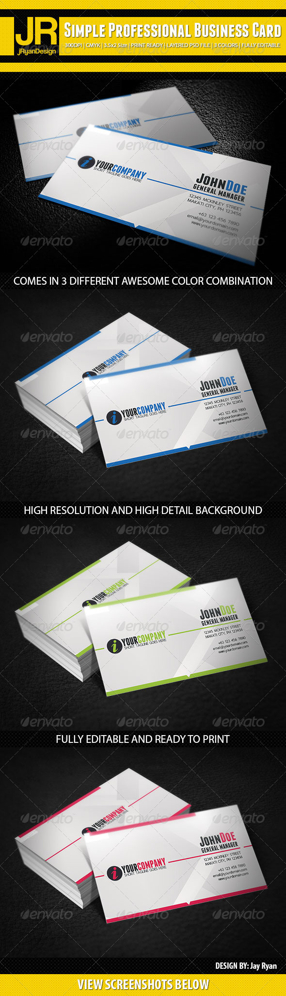GraphicRiver Simple Professional Business Card 7973923 GraphicRiver Simple Professional Business Card 7973923