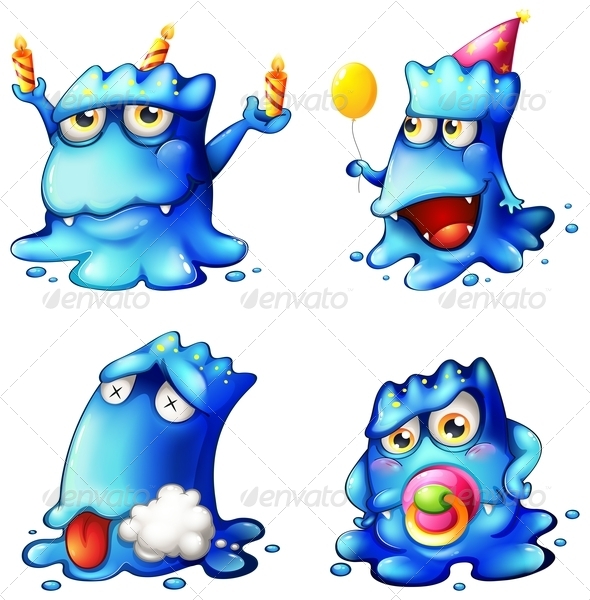 Four Blue Monsters Four Blue Monsters