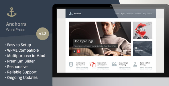 Anchorra - Multipurpose WordPress Theme