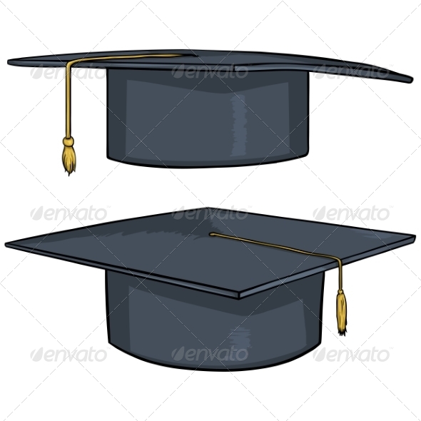 GraphicRiver Two Cartoon Academic Hats 8016163 GraphicRiver Two Cartoon Academic Hats 8016163